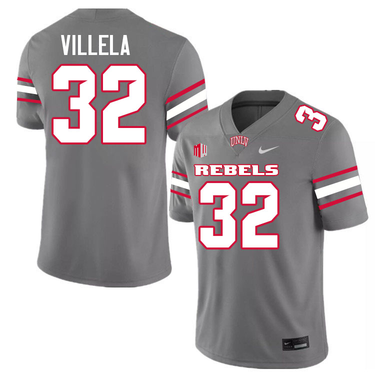 Ramon Villela UNLV Jersey,UNLV Rebels Football Uniforms,Jerseys,Gears-Grey Ramon Villela UNLV Jersey,UNLV Rebels Football Uniforms,Jerseys,Gears-Grey